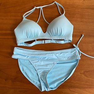 VGUC Light aqua Athleta strappy bikini, M